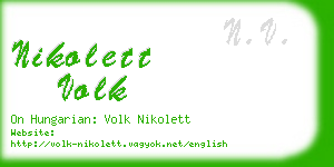 nikolett volk business card